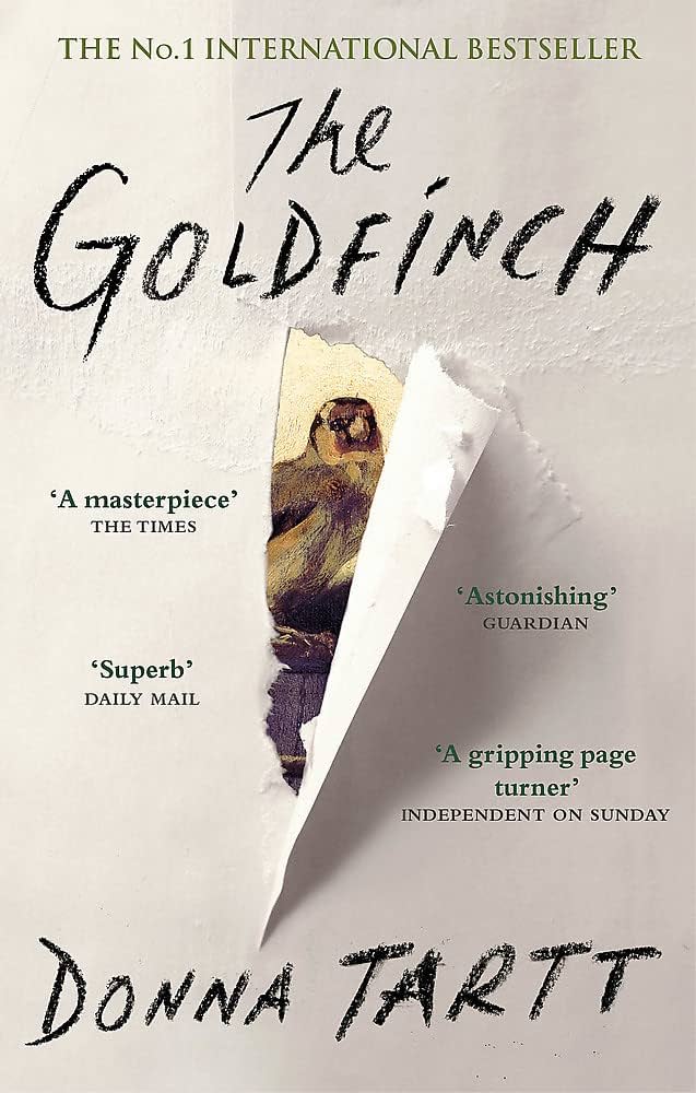 Book cover for "The Goldfinch" by Donna Tartt