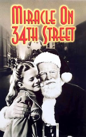 Movie cover for Miracle on 34th Street with Edmund Gwenn and Natalie Wood